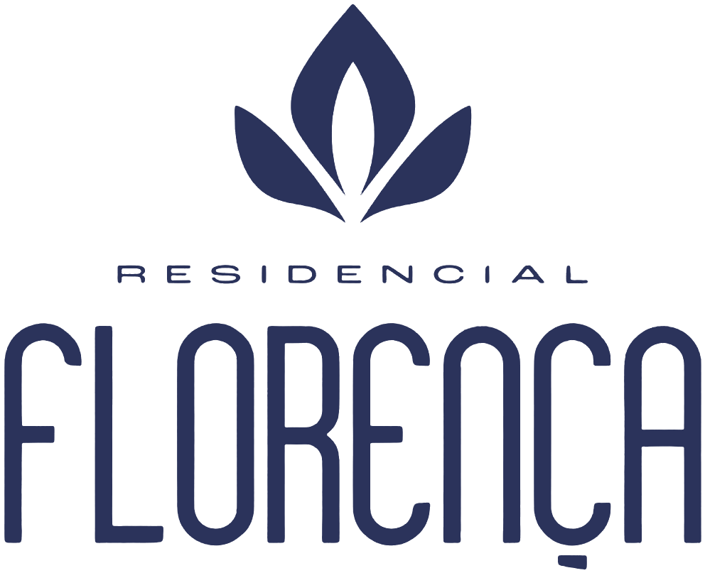 Logotipo do Residencial Florença, com a folha estilizada